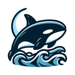 orca whale illustration design