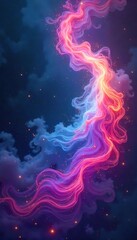 Ethereal, vibrant swirls of color dance across a dark, mystical background, creating a captivating and otherworldly scene Perfect for fantasy, magic, and spiritual themes , fantasy, pattern