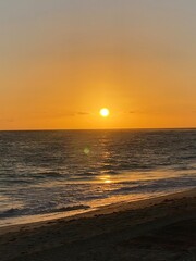 sunset over the sea