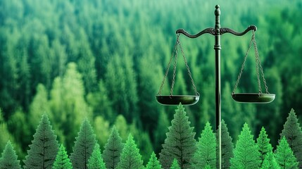 Scales and green forest environmental balance