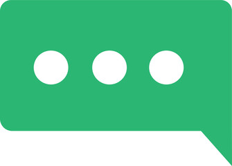 green chat icon on a white background