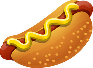 vector illustration of hot dog