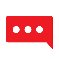 red chat bubble icon
