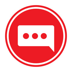 chat icon on round internet button