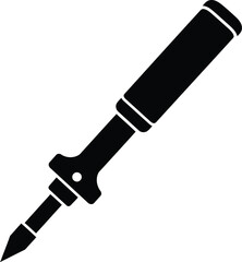 Vector illustration of a soldering iron tool icon for electronics and diy projects scalable eps
