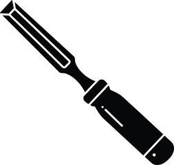 Scalable vector illustration of a chisel tool for design projects