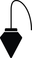Plumb bob vector icon scalable illustration for construction and measurement tools