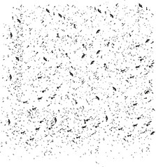 Black paint splatter isolated Monochrome abstract splattered background. Distressed uneven grunge background. Abstract vector illustration. Isolated on white background.