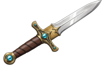 Ornate Dagger A JewelEncrusted Blade isolated on transparent background