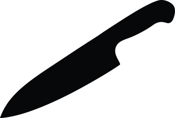 Scalable vector illustration of a sharp chef's knife icon for culinary design