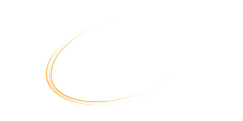 Circular Light Wave with Neon Yellow Glow and Motion Blur Effect, Isolated Transparent Electric Swirl for UI or Backgrounds