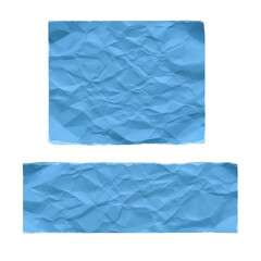 Crumpled Blue Paper Shapes Abstract Texture Scrapbooking Element Torn Edge Design for on...