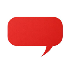 Bright Red Textured Speech Bubble Vector Image Communication Design Dialog Icon Messaging on...