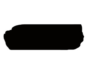 Black brush stroke isolated on transparent background