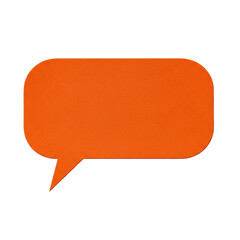 Orange speech bubble icon illustration with conversational messaging concept Isolated talking on...