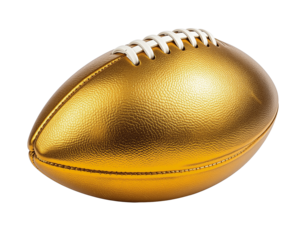 Golden American football transparent background
