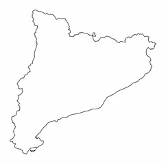 Catalonia outline map