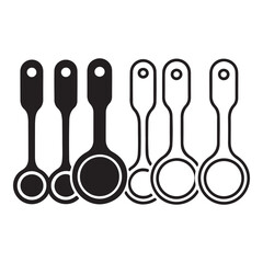 Baking tools measuring set symbol