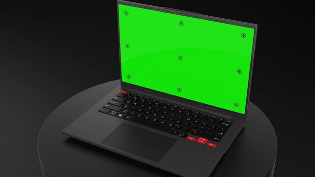 Laptop Stock Footages with Green Screen Display