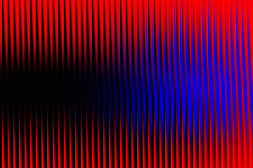 Abstract Vertical Ribbed Texture with Red and Blue Hues and Black Area background