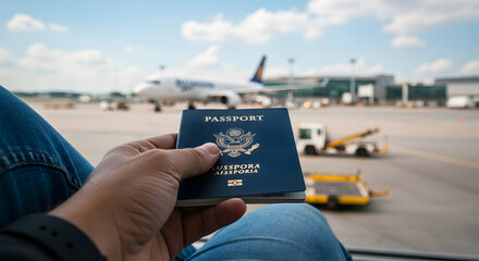 passport in the hand image