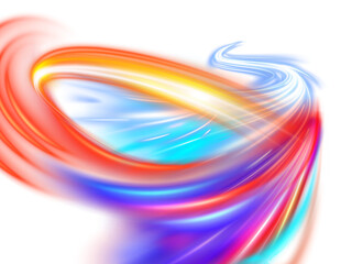 transparent Orange Light Trails and  Abstract Motion Blur of Blue Red  - 1