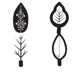 Leaves icon collection. Inclu...