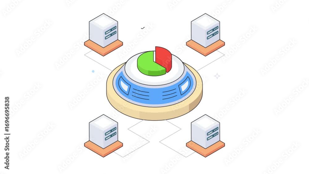 Poster server-based data animation on transparent background