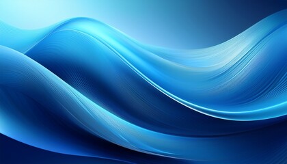 abstract blue swoosh background with soft smooth elegant waves generative ai