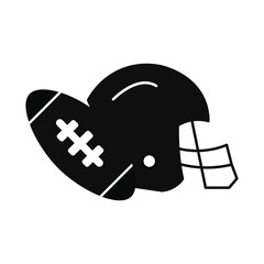 american football icons. simple solid vector