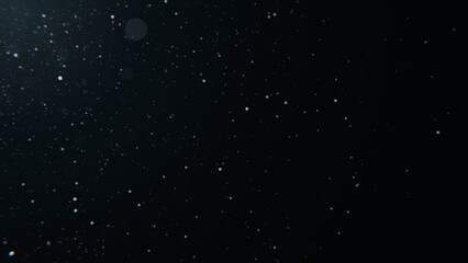 White Particle With Size Variations Distribute on Dark Background, 8K Abstract Background Wallpaper.