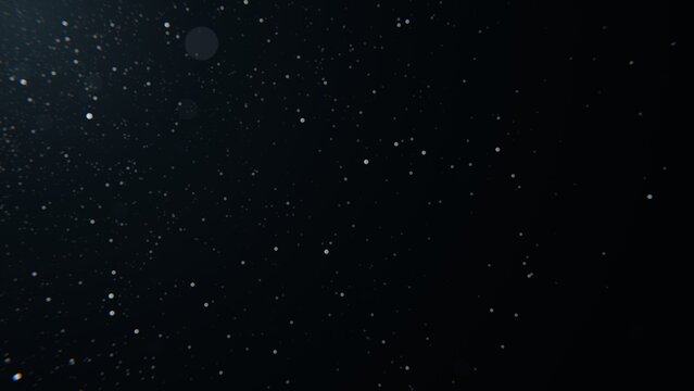 White Particle With Size Variations Distribute on Dark Background, 8K Abstract Background Wallpaper.