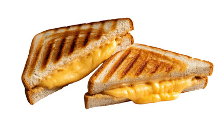 Golden Grilled Cheese Sandwich A Comfort Food Classic on a Transparent Background