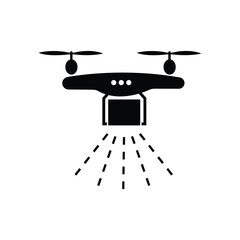 Fire Suppression Drone Vector Illustration. Aerial Firefighting Drone Icon for Fire Safety.