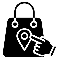 Click And Collect glyph icon