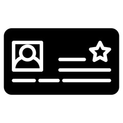 Loyalty Card glyph icon