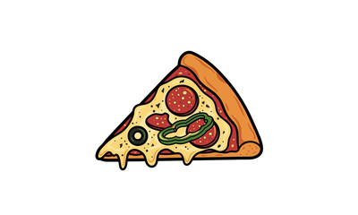 Delicious Melted Cheese Pepperoni Pizza Slice.