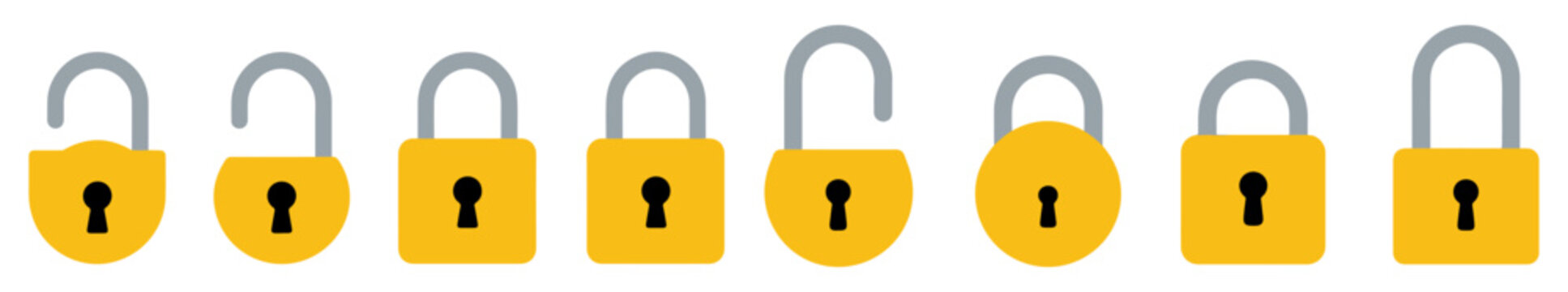 lock icon open closed padlock vector illustration