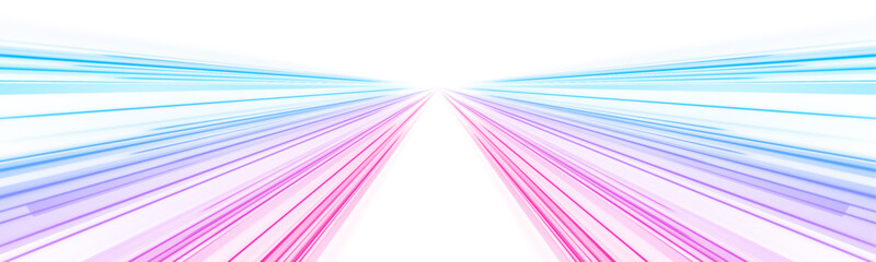 Electric streaks of light flash across a vector highway at night. The background captures motion, energy, and speed. Suitable for themes of innovation and futuristic travel. © IvanLi