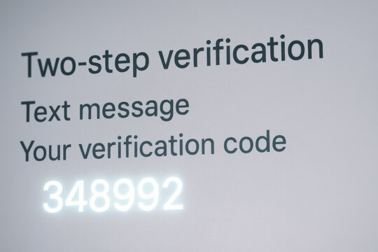 Two step verification text message your verification code 348992 multi factor authentication password security enhances account protection and reduces unauthorized access with layered login