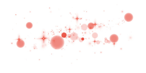 Red Transparent Bokeh Light Background with Soft Blur and Holiday Sparkle for Elegant Abstract Design