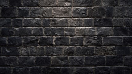 Obraz premium Dark stone wall texture in soft light. Artificial intelligence image