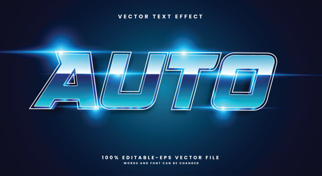 Auto 3d editable text effect template Suitable for light theme