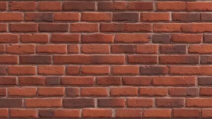 Obraz premium Red brick wall texture in sunlit environment. Artificial intelligence image