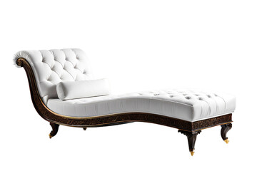A high quality photograph of a single white couch sofa isolated on a transparant or white background