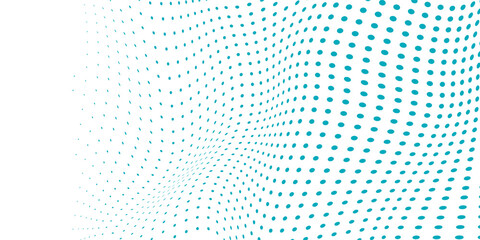 Transparent Modern Vector Gradient Blue Color Halftone Background Staggered Dots Modern Abstract Vector