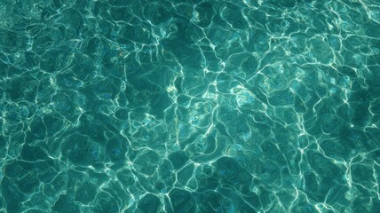 Fototapeta premium Aerial view of clear turquoise ocean water. Artificial intelligence image