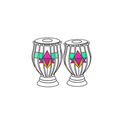Indian tabla percussion drums