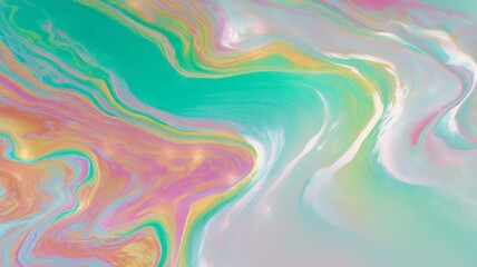 Fototapeta premium Vibrant abstract swirls in pink and aqua tones. Artificial intelligence image
