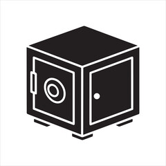 Fototapeta premium Safe Box Icon Vector Illustration